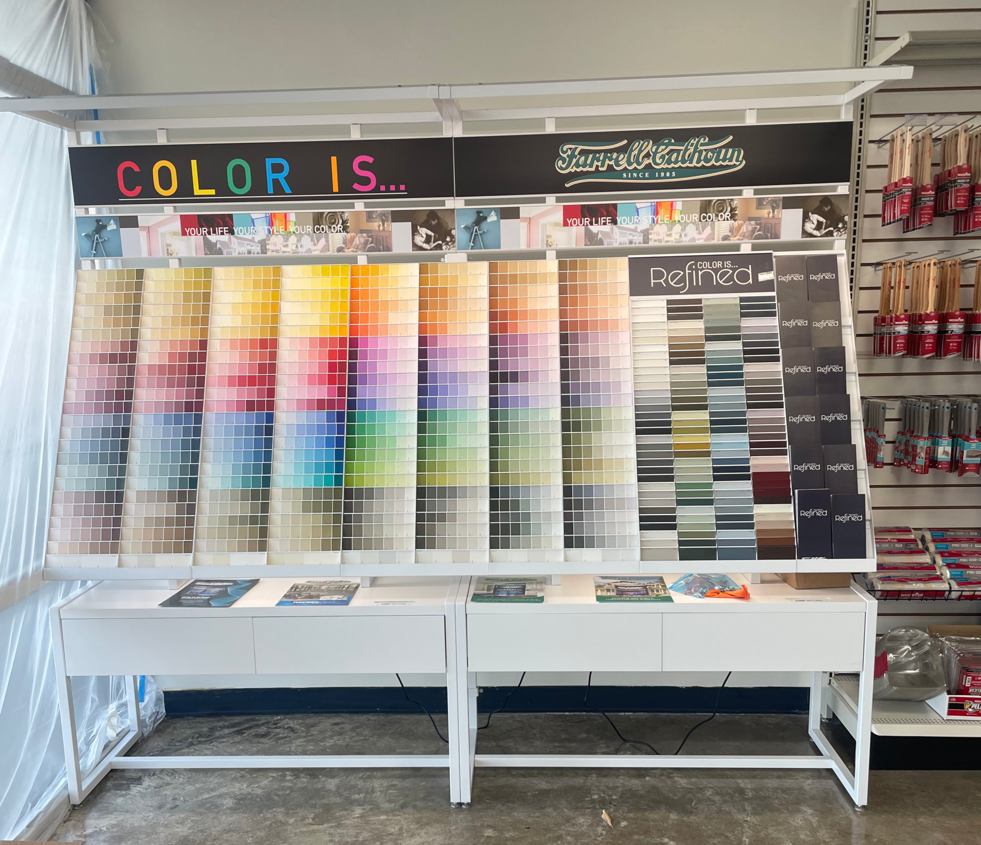 Color Samples Inside of Primitive Paints Store